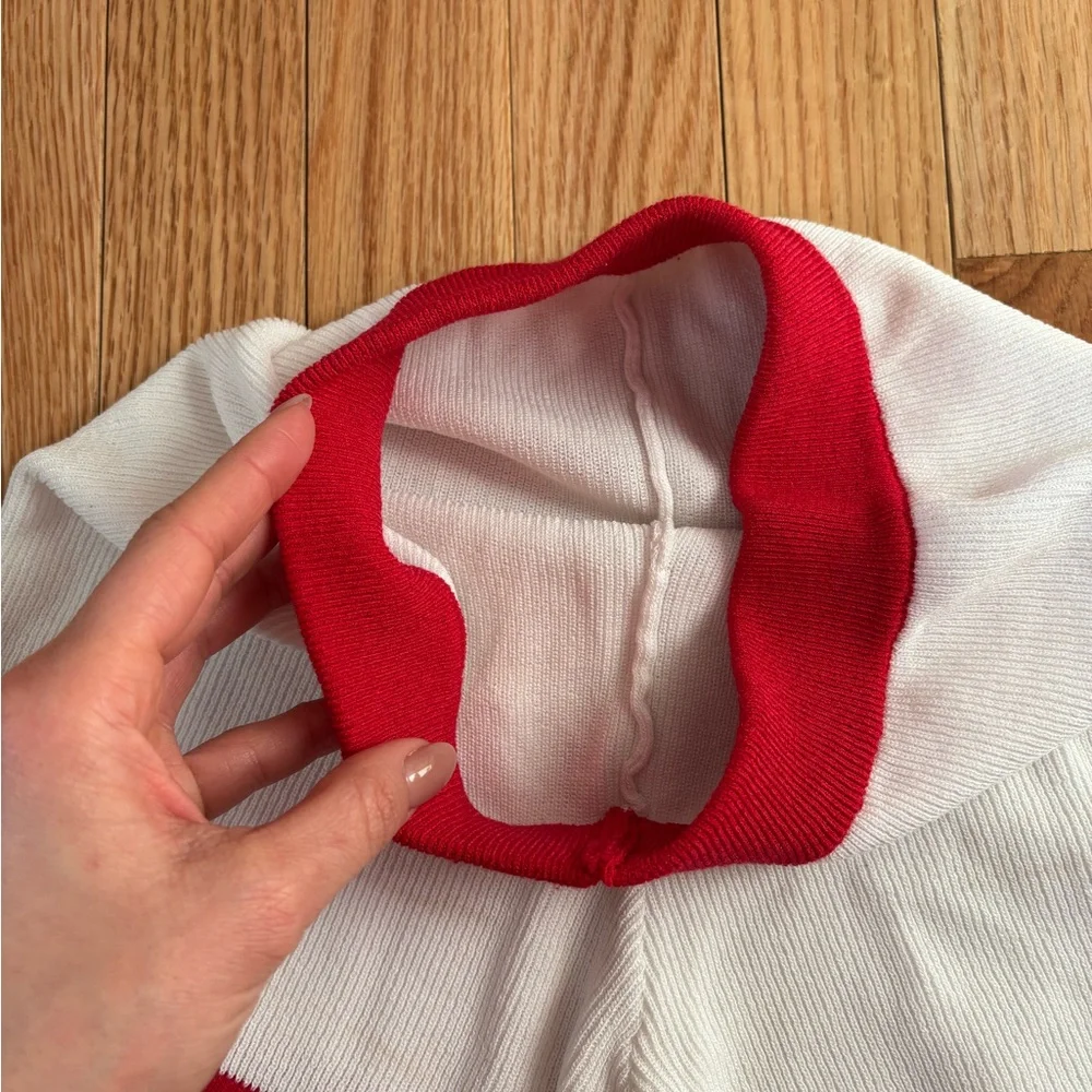 Stylish Red and White Women's Intimate Set - Picture 7 of 8